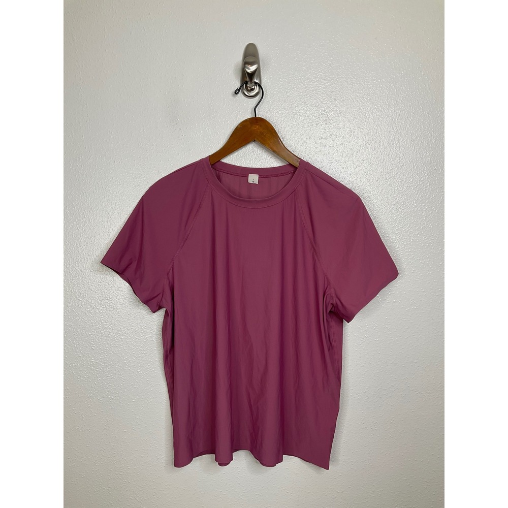 Lululemon Crew Neck Running Training T-Shirt Magenta Pink Womens Size M